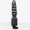 Tricou cu guler rotund din bumbac tricotat 3D Scribble „Black” 625985T31801070