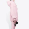 Tricou cu guler rotund și imprimeu cu litere, roz 578135TIV751900
