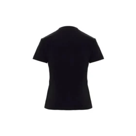 Tricou cu guler rotund și imprimeu cu logo, negru 612964TIVD51000