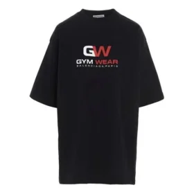 Tricou cu guler rotund și imprimeu, negru 620941TIVD51000
