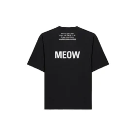 Tricou cu guler rotund și imprimeu, negru 641532TJVG81000