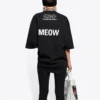 Tricou cu guler rotund și imprimeu, negru 641532TJVG81000