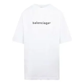 Tricou cu guler rotund și imprimeu SS21, alb 641655TIV549040