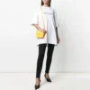Tricou cu guler rotund și imprimeu SS21, alb 641655TIV549040