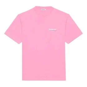 Tricou cu guler rotund și logo de Political Campaign, roz/roșu 641655TJVF75713