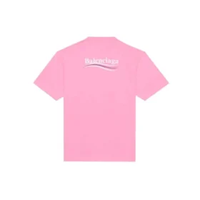 Tricou cu guler rotund și logo de Political Campaign, roz/roșu 641655TJVF75713