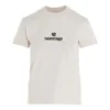 Tricou cu guler rotund și logo, gri/alb 612964TJVD99054