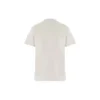 Tricou cu guler rotund și logo, gri/alb 612964TJVD99054