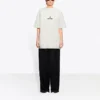 Tricou cu guler rotund și logo sponsor, alb 612965TJVD99054