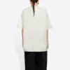 Tricou cu guler rotund și logo sponsor, alb 612965TJVD99054