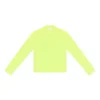 Tricou cu guler rotund și mâneci lungi „Galben Fluo” 704103TMVB77204