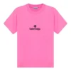 Tricou cu guler rotund și mâneci scurte, brodat, roz 612964TJVD95764