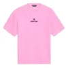 Tricou cu guler rotund și slogan, roz/roșu 612965TJVD95764
