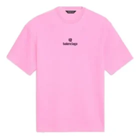 Tricou cu guler rotund și slogan, roz/roșu 612965TJVD95764 Tricou cu guler rotund și slogan, roz/roșu 612965TJVD95764
