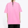 Tricou cu guler rotund și slogan, roz/roșu 612965TJVD95764