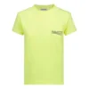 Tricou cu guler rotund, imprimat cu logo, galben 612964TJVF77110