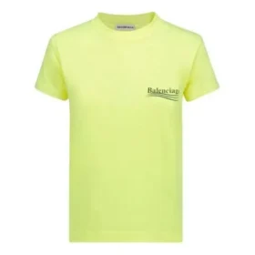 Tricou cu guler rotund, imprimat cu logo, galben 612964TJVF77110 Tricou cu guler rotund, imprimat cu logo, galben 612964TJVF77110