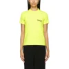 Tricou cu guler rotund, imprimat cu logo, galben 612964TJVF77110