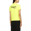Tricou cu guler rotund, imprimat cu logo, galben 612964TJVF77110