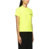 Tricou cu guler rotund, imprimat cu logo, galben 612964TJVF77110