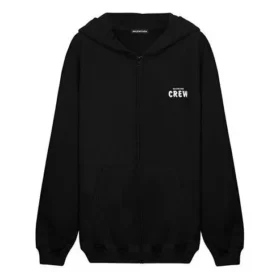 Tricou cu guler rotund, imprimeu cu litere, fermoar, unisex, negru 620974TIV751070 Tricou cu guler rotund, imprimeu cu litere, fermoar, unisex, negru 620974TIV751070