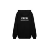 Tricou cu guler rotund, imprimeu cu litere, fermoar, unisex, negru 620974TIV751070