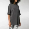 Tricou cu guler rotund, imprimeu, logo mic, mânecă scurtă, gri 556104TYK281055