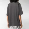 Tricou cu guler rotund, imprimeu, logo mic, mânecă scurtă, gri 556104TYK281055