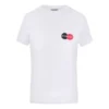 Tricou cu guler rotund, mânecă scurtă, imprimeu, alb 612964TIV799000