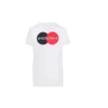 Tricou cu guler rotund, mânecă scurtă, imprimeu, alb 612964TIV799000