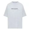 Tricou cu guler rotund SS21, cu imprimeu, gri 620941TIV501167