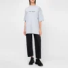 Tricou cu guler rotund SS21, cu imprimeu, gri 620941TIV501167