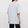 Tricou cu guler rotund SS21, cu imprimeu, gri 620941TIV501167