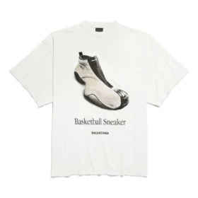 Tricou cu imprimeu de Sneakerși de baschet „Alb” 831305TSVN39012 Tricou cu imprimeu de Sneakerși de baschet „Alb” 831305TSVN39012