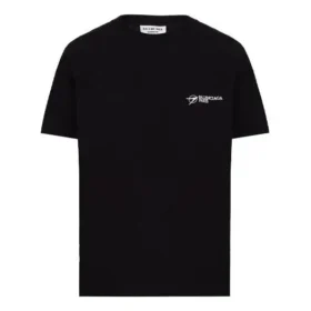Tricou cu imprimeu, guler rotund și mânecă scurtă, negru 612965TKV861070 Tricou cu imprimeu, guler rotund și mânecă scurtă, negru 612965TKV861070