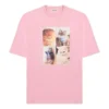 Tricou cu imprimeu, guler rotund și mâneci scurte, roz 641532TJVG85630
