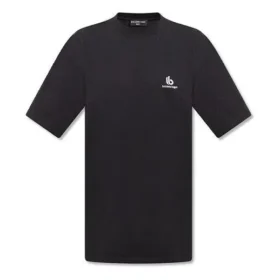 Tricou cu logo B în stil sportiv, croială largă „Black” 681045TLVN11070