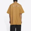 Tricou cu logo, croială medie „Beige” 612966TLVB39504