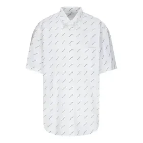 Tricou cu logo pe toată suprafața „Alb Negru” 534332TBL969040