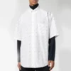 Tricou cu logo pe toată suprafața „Alb Negru” 534332TBL969040