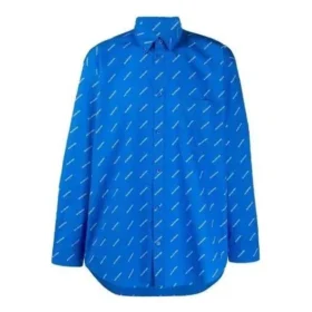 Tricou cu logo pe toată suprafața „Albastru-Alb” 534333TBL967560