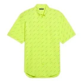 Tricou cu logo pe toată suprafața „Galben neon” 534332TILX67110