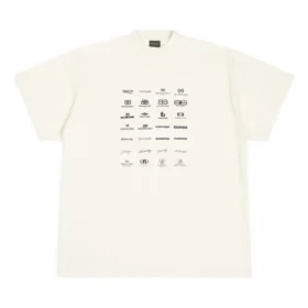 Tricou cu logo-uri din colecția Archives, croială oversized „Alb” 712398TNVQ79784 Tricou cu logo-uri din colecția Archives, croială oversized „Alb” 712398TNVQ79784