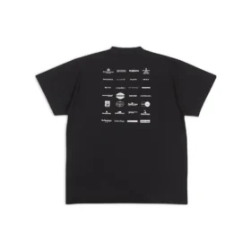 Tricou cu logo-uri din colecția de arhivă, oversized „Negru” 712398TNVQ71070 Tricou cu logo-uri din colecția de arhivă, oversized „Negru” 712398TNVQ71070
