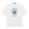 Tricou cu logo Varsity, croială medie „Alb” 612966TLV891375