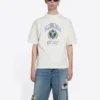 Tricou cu logo Varsity, croială medie „Alb” 612966TLV891375