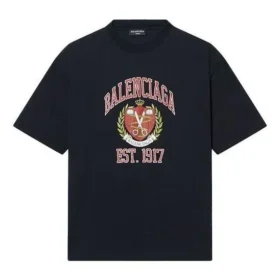 Tricou cu logo Varsity, croială medie „Negru” 612966TLV891076