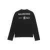 Tricou cu mânecă lungă Balenciaga x WFP, croială medie „Black” 612967THV841000