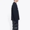 Tricou cu mânecă lungă Balenciaga x WFP, croială medie „Black” 612967THV841000