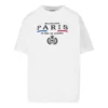 Tricou cu mânecă scurtă, alb, cu imprimeu alfabetic și logo Crown 594599TGV489000